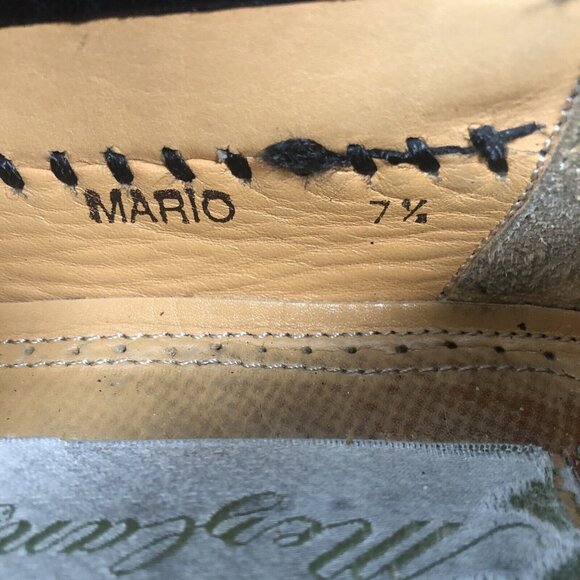 Mezlan Mario Ostrich Soft Black Leather‎ Slip On Loafers Men Size 7.5 M - Picture 10 of 10